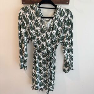 Kate Quinn Fern Print Hooded Robe M/L